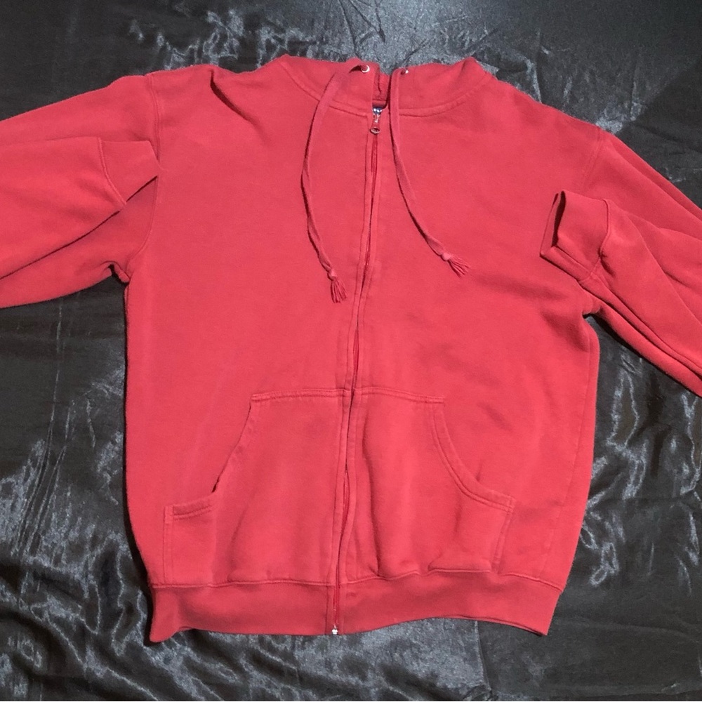 Red Lightweight Shirt Jacket Casual Comfort
